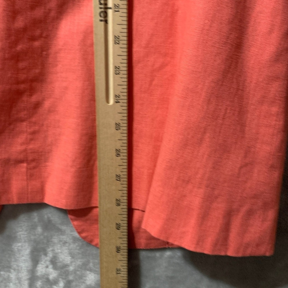 Adolfo International Womens Coral Linen Blend Blazer Jacket Size 8 Coastal Chic - Picture 14 of 14